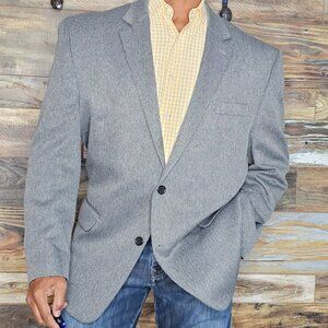 IZOD Dual Vent Gray Sport Jacket Blazer 50R